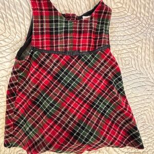 Red Plaid Velvet Dress